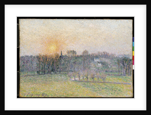 Sunset, Bazincourt by Camillle Pissarro