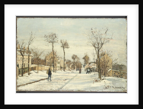 Snowy Road, Louveciennes by Camillle Pissarro