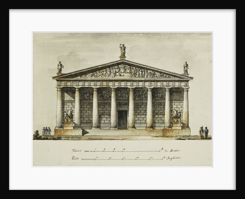 Designs for the Riding School of the Horse Guards, St. Petersburg: Elevations, Section and Ground Plan by Giacomo Quarenghi
