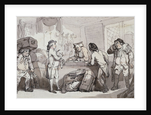 The Coach Booking Office by Thomas Rowlandson