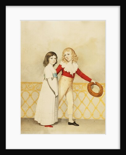 Portrait of William Bellingham Budworth and his Sister Emma Mary, Small Full Length, on a Balcony by Adam Buck