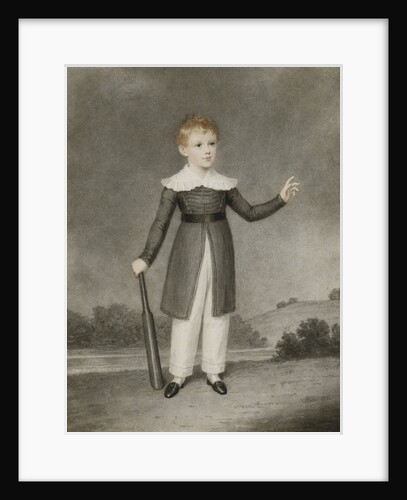 Portrait of Edward Currie Holding a Cricket Bat by Adam Buck