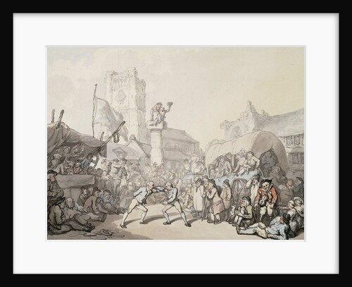 A Cornish Wrestling Match by Thomas Rowlandson