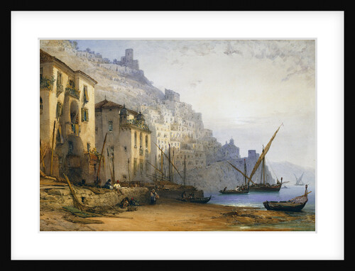 Amalfi from the Shore - A Summer's Morning by William Callow