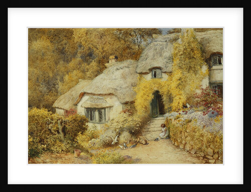 Cottages at Selworthy, Somerset by Arthur Claude Strachan