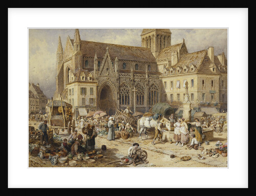 At Gervaise, Falaise: Market Day by Myles Birket Foster