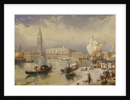 The Doge's Palace, Venice, from the Steps of San Giorgio Maggiore by Myles Birket Foster