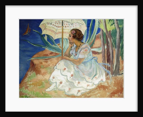Young Woman with an Umbrella, Saint Maxime by Henri Lebasque