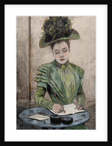 Lady writing a letter by Anonymous