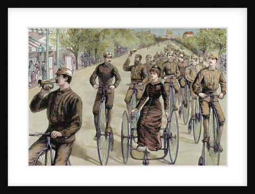 American League cycles in Pennsylvania Avenue, 1884 by Anonymous