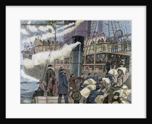 Boat carrying goods in the port of London by Anonymous