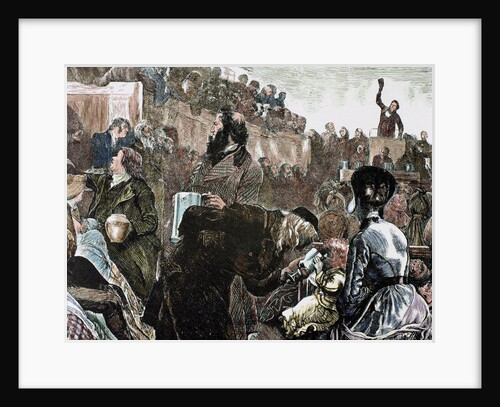 Mormon church service in the Tabernacle by Anonymous