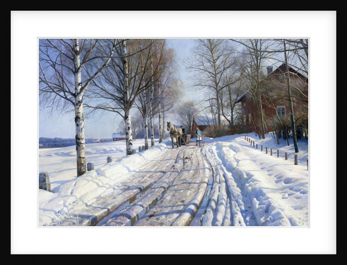 Winter Scene, Dalarne by Peder Monsted