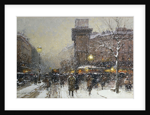 La Porte St. Martin, Paris by Eugene Galien-Laloue