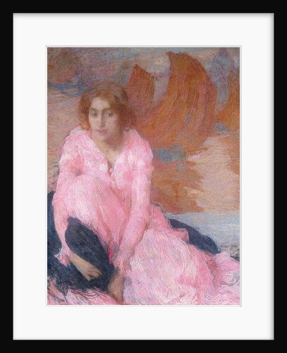The Pink Dress by Edmond Francois Aman-Jean