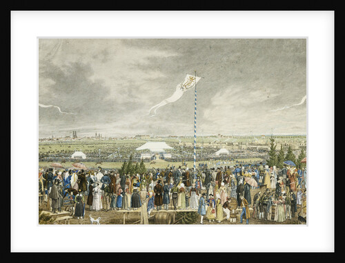 The Horse Race at Theresienwiese and the Oktoberfest Outside Munich by Heinrich Adam