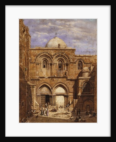 Entrance to the Church of the Holy Sepulchre, Jerusalem by Carl Friedrich Heinrich Werner