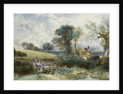 By the Duck Pond by Myles Birket Foster