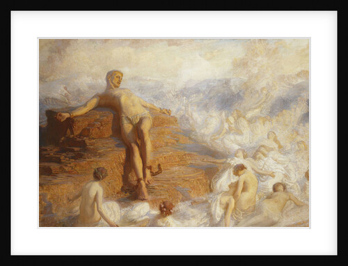 Prometheus Consoled by the Spirits of the Earth 'How Fair These Air-Borne Shapes! And Yet I Feel Most Vain All Hope But Love...' by George Spencer Watson