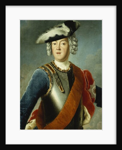 Portrait of a Gentleman, Said to be August William, Half Length, Wearing a Blue Jacket, White Shirt, and Armour Breast Plate by Anonymous