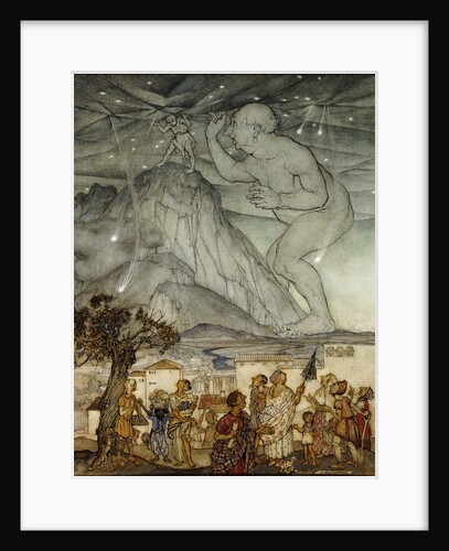 Hercules Supporting the Sky Instead of Atlas by Arthur Rackham