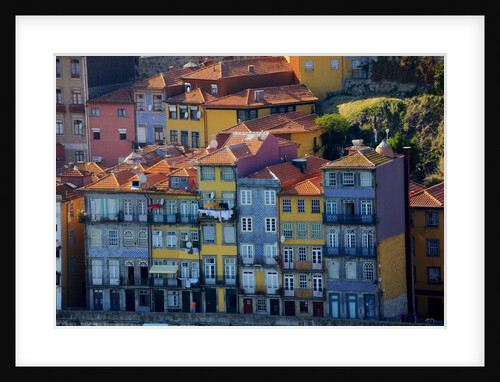 The Ribeira district quayside in Porto by Anonymous