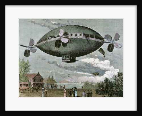 Aerostat. Engraving in "The Illustration", 1887 by Anonymous