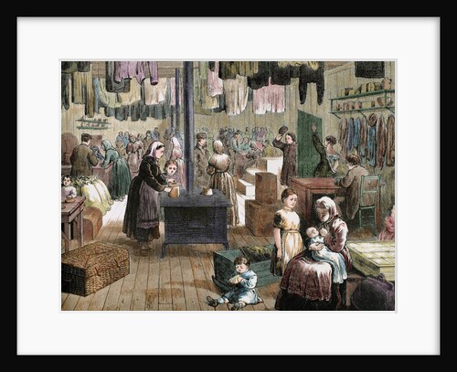 Inside view of a hut built by the mennonist settlers in Kansas by Anonymous