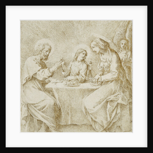 The Infant Christ, the Virgin and Saint Joseph Seated at a Table Attended by an Angel by Lodovico Carracci