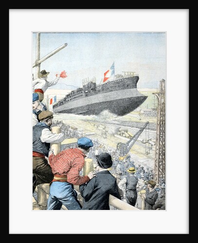 Launching of French Warship 'Patrie' Seyne-sur-Mer (Jan 1904) by Anonymous