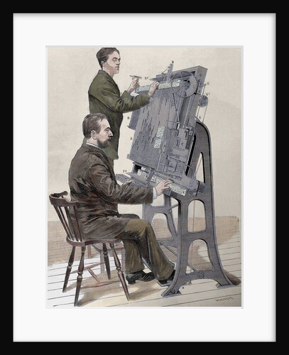 Typographic composing new machine by Anonymous