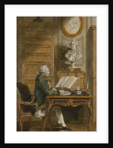 Monsieur de Cormainville in His Library, Writing at His Desk by Louis de Carmontelle
