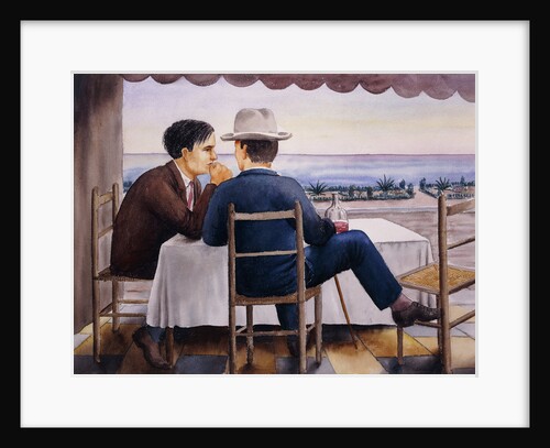 On the Terrace (Self-Portrait) by Georg Schrimpf