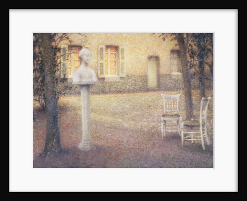 The Bust in the Garden at Twilight by Henri Le Sidaner