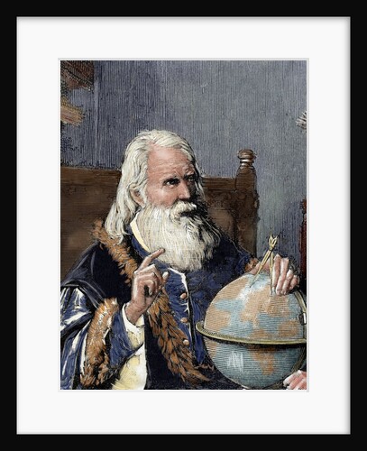 Galileo Galilei (1564-1642). Physicist, Italian mathematician and astronomer. Galileo demonstrating by Anonymous
