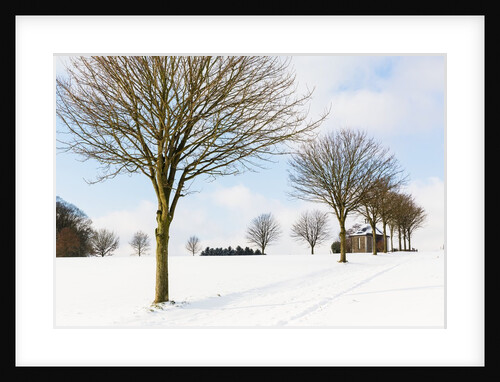 Winter scene by a chapel by Anonymous