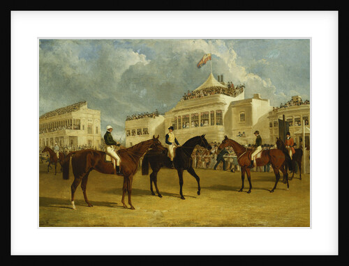 Preparing to Start for the Emperor of Russia's Cup at Ascot, 1845 by John Frederick Herring, Sr. and James Pollard by Anonymous