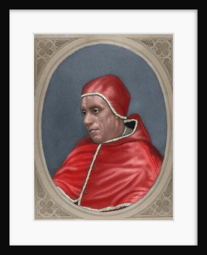 Gregory XII. Pope between 1406 and 1415. Engraving by Anonymous