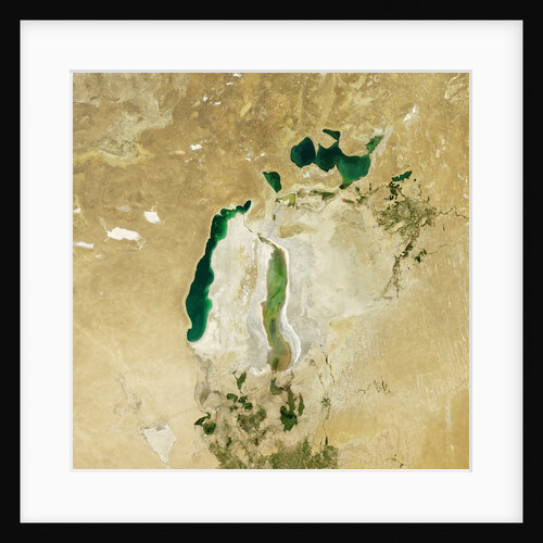 Satellite view of the Aral Sea in 2012 by Anonymous