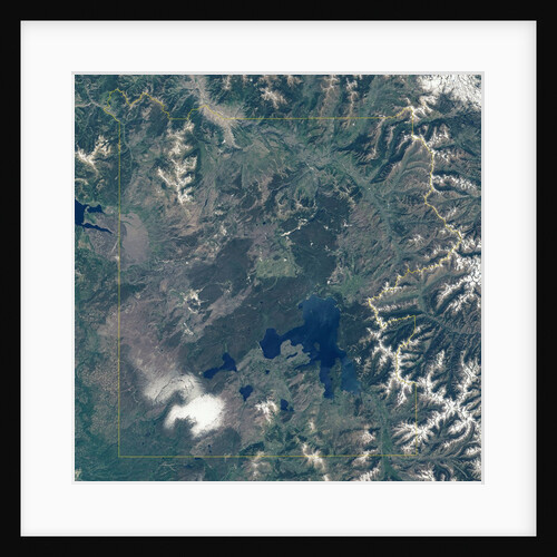Satellite view of Yellowstone National Park by Anonymous