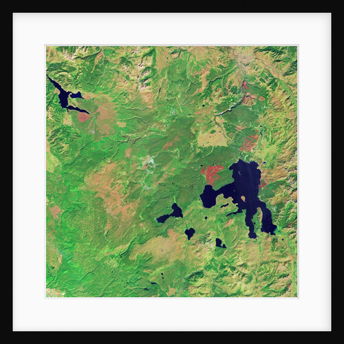 Satellite view of Yellowstone National Park by Anonymous