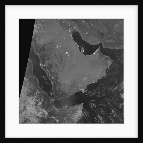 Nighttime satellite view of the Arabian Peninsula by Anonymous