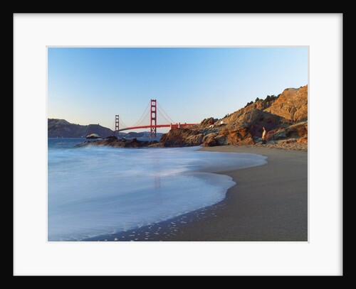 View of Baker Beach and Golden Gate Bridge, San Francisco, California, USA by Anonymous