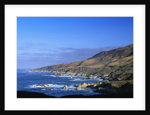 View of coastline at Whale Peak, Big Sur, California, USA by Anonymous