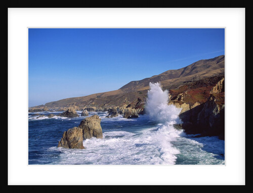 View of coastline between Point Lobos State Reserve and Point Sur, Big Sur, California, USA by Anonymous