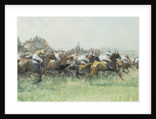 The Derby, Tattenham Corner by Gilbert Holiday