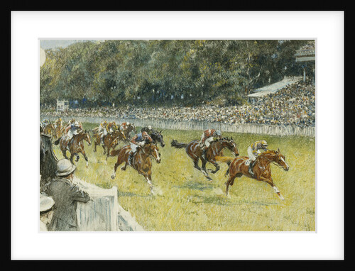 A Finish at Goodwood by Gilbert Holiday