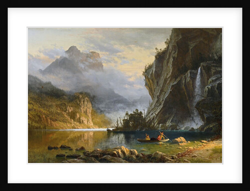 Indians Spearfishing by Albert Bierstadt