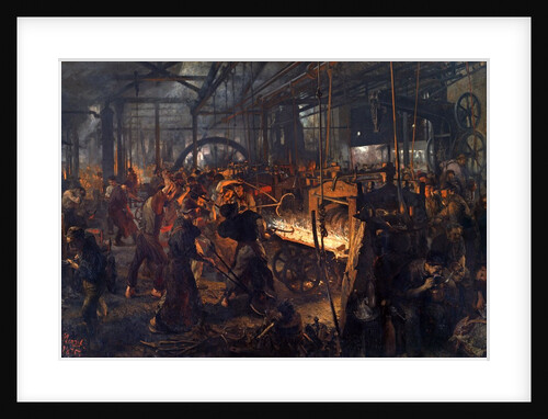 Eisenwalzwerk (Modern Cyclops - The Iron Rolling Mill) by Adolph Menzel