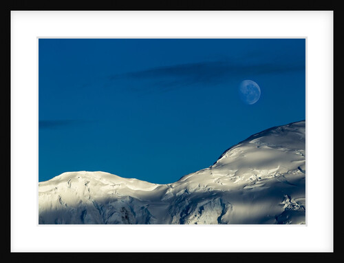 Mountain Ridge and Moon, Antarctic Peninsula by Anonymous